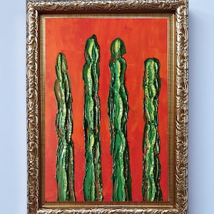Cactus mexicains encadré Mini art cactus mexicain peinture à l'huile original cactus lumineux art mural amateur de cactus cadeau art empâtement 10,4 x 15,8 cm