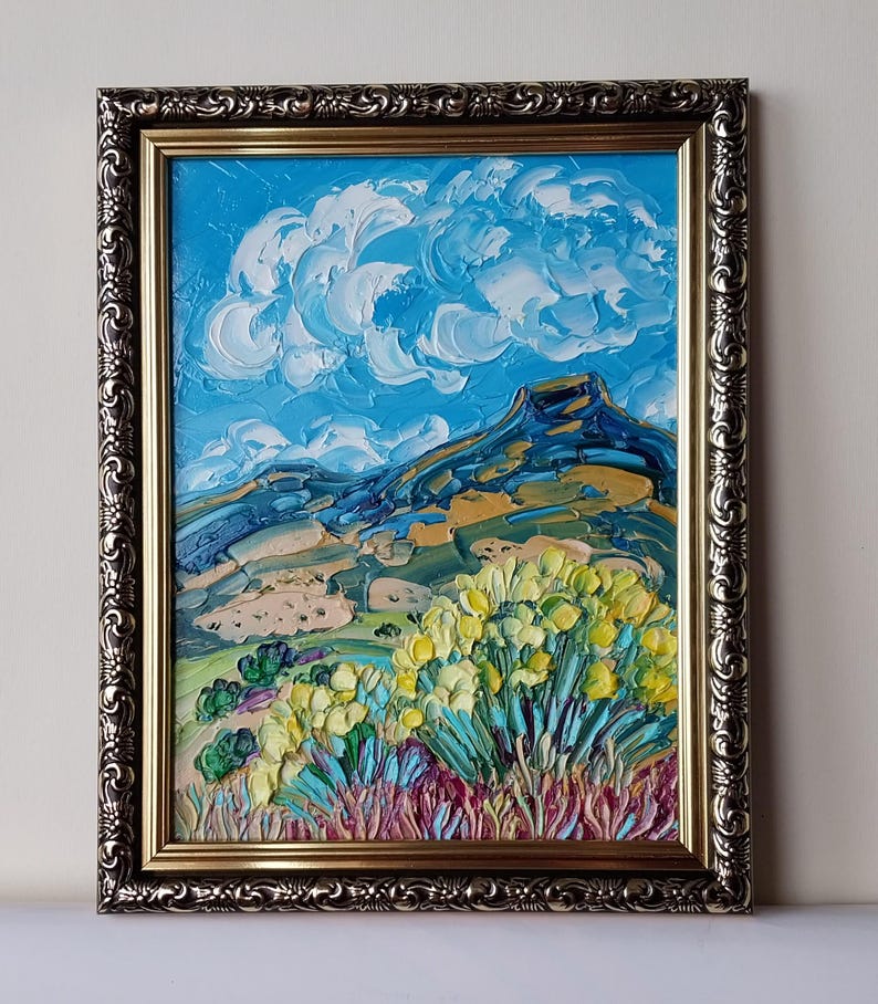 Chamisa Plant Art New Mexico Landscape Painting Southwest Desert Oil