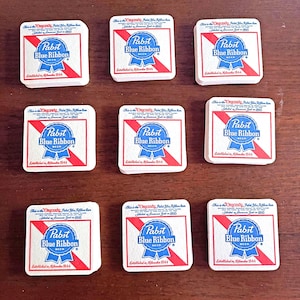 Vintage Pabst Karton Papier Bierdeckel New Old Stock 1970er 1980er Jahre