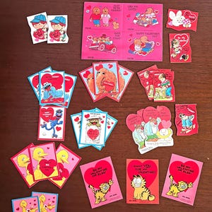 Vintage valentijnskaarten en stickers: jaren 60, 70 en 80