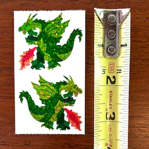 Vintage 1980s Stickers Hambly Prism Glitter Dragon