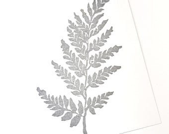 Fern Stamp, wildflower stamps, woodland nature, hand carved rubber stamp, scrapbooking stamp, card making stamp, crafting supplies
