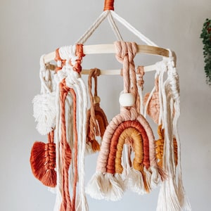 Boho Macrame Nursery Mobile (35 kleuren)