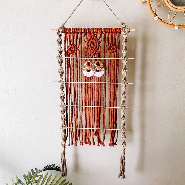 Macrame Earring Holder Etsy