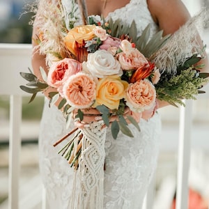 Boho Macrame Bouquet Wrap