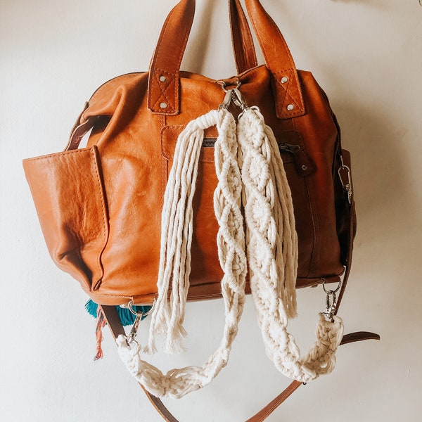 Boho Macrame Backpack Straps (30 colors!)