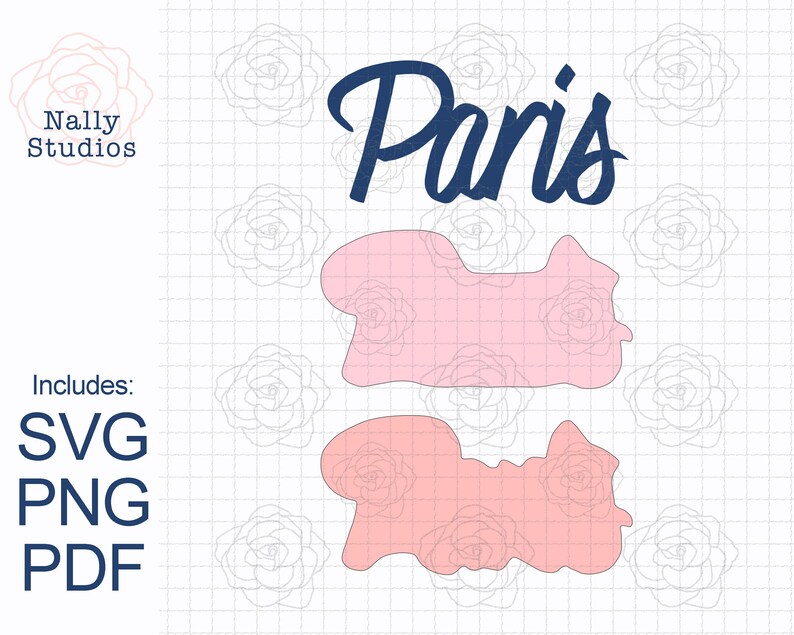 Paris script scrapbooking title SVG cutting file Cricut Etsy