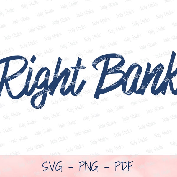 Right Bank SVG, Paris SVG, digital download, France SVG, paris scrapbook, travel journal, svg file, Seine River svg, scrapbook page title