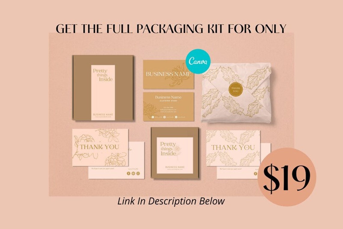 6 Editable Packaging Labels Custom Packaging Sticker Branded Packaging