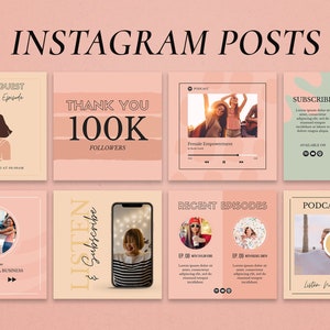 Instagram Podcast Templates for Canva Instagram Podcast Instagram Posts ...