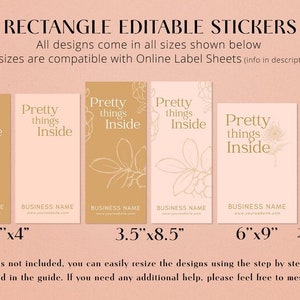 6 Editable Packaging Labels Custom Packaging Sticker Branded Packaging