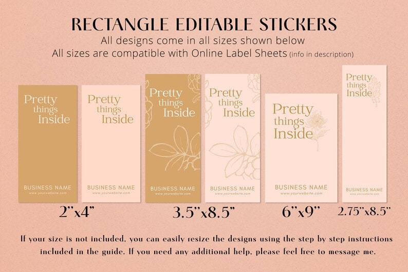 6 Editable Packaging Labels Custom Packaging Sticker Branded Packaging