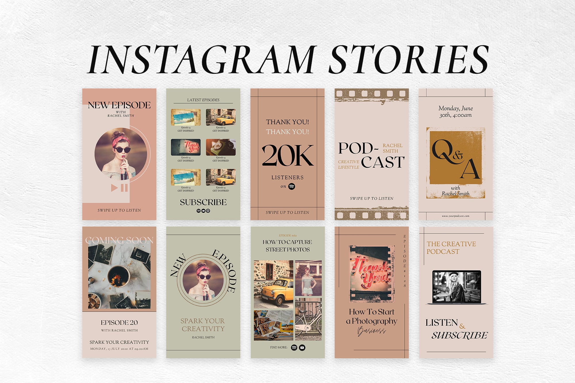 Podcast Instagram Templates Canva Bloggers Instagram Canva | Etsy