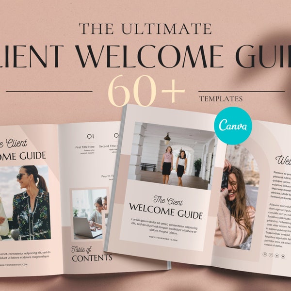 Client Welcome Kit, Client Welcome Packet, New Client Onboarding Pack, New Client Welcome Packet, Canva Business Template, Client Package