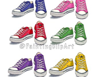 blue converse clipart