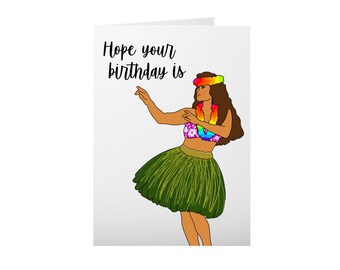 Funny Humour Birthday Card Hoola girls LIP ~ FREE POSTAGE UK