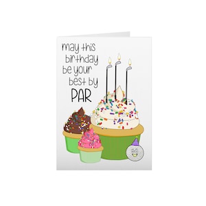 Golf Birthday Card, Golf Let&#39;s Par-Tee Funny Birthday Card,  Golf Card for Him, Card for Dad, Funny Golf Pun Friend, Best Birthday by Par