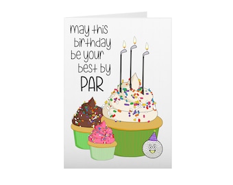 Funny Golf Birthday Card, Pun Greeting Card for Dad