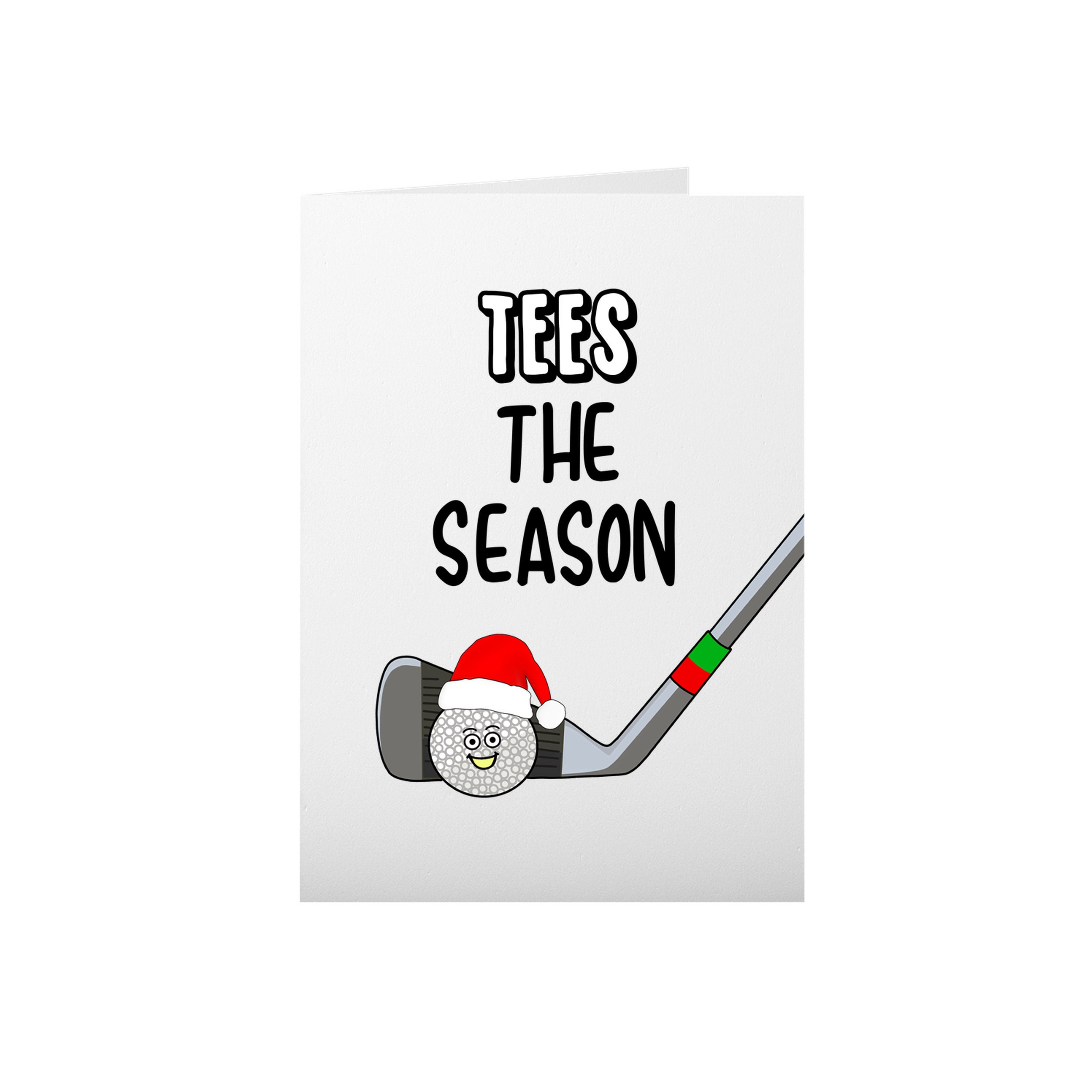 Tees the Season 5x7 Blank Greeting Card, Personalize Funny Christmas