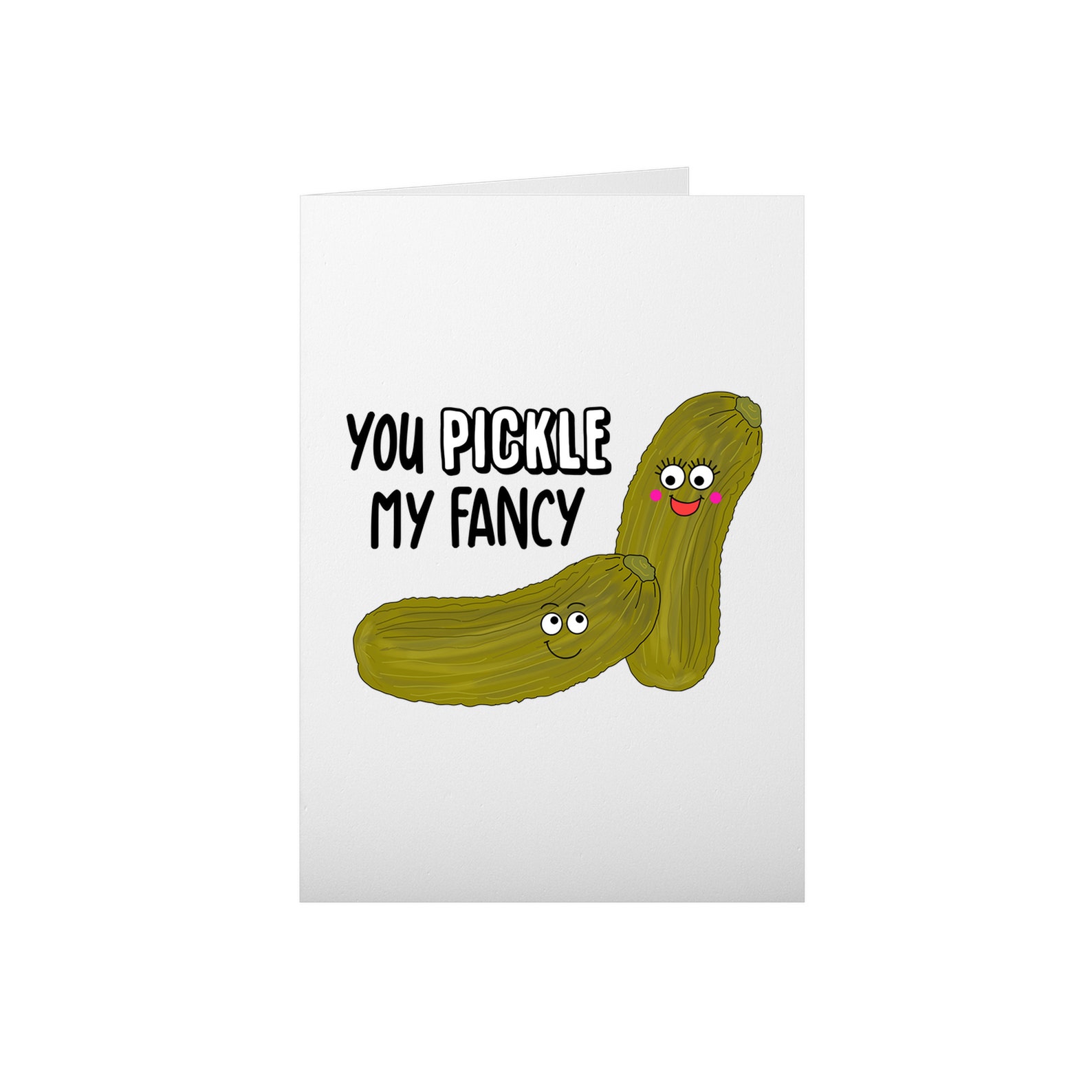 Pickle Valentine's Day Card Funny Pickle Pun Card You Etsy