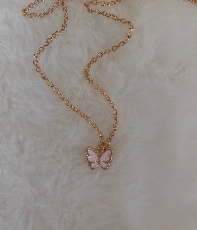 Aesthetic butterfly necklace choker Etsy