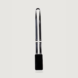 Black Leather Original ClutchStrap - Adhesive Lanyard Phone Strap