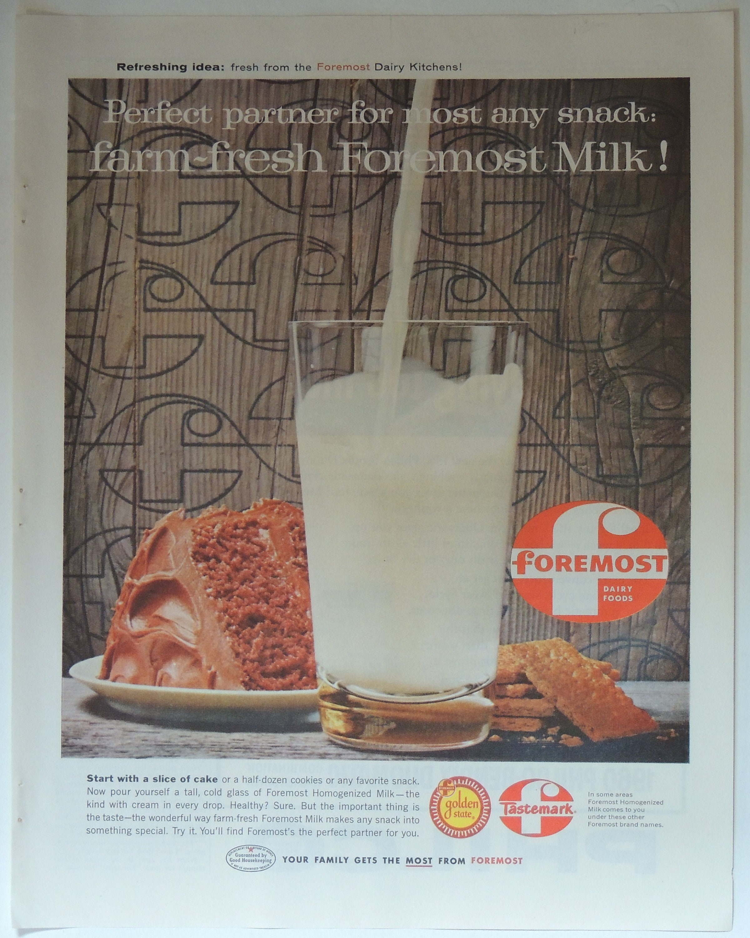 1959 Foremost Dairy Milk Vintage Magazine Ad Farm Fresh Food Etsy