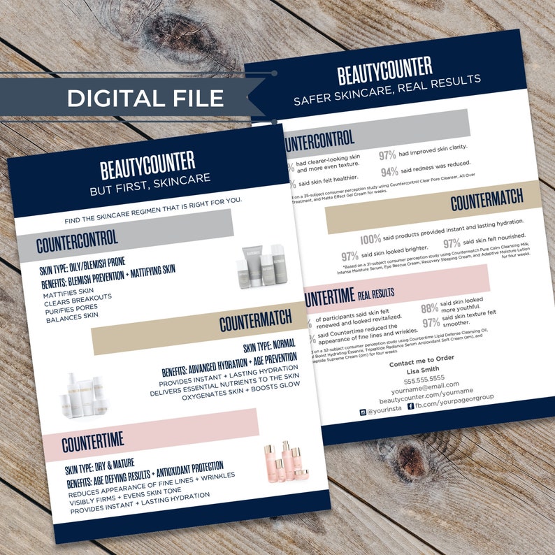 Beautycounter Regimen Personalized Tip Card Printable - Etsy