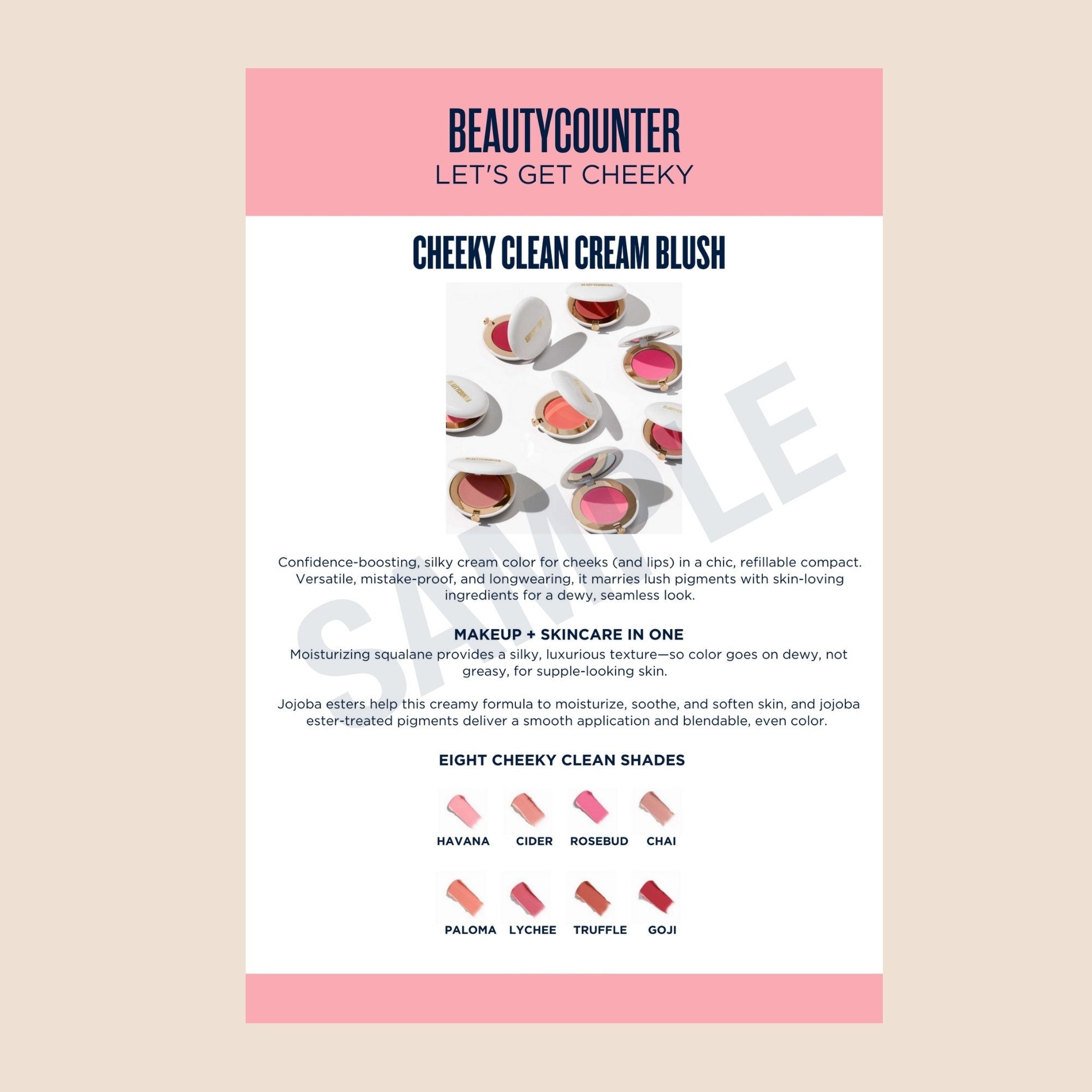 Beautycounter Tis The Season For Clean Beauty Stationery Card PDF&JPEG