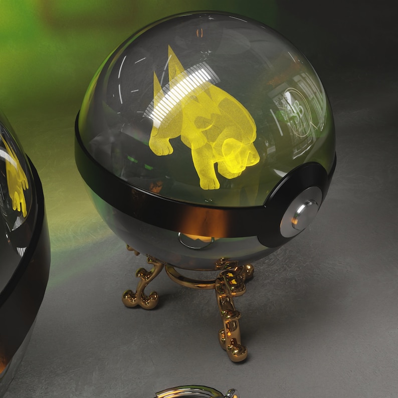 grandma gifts mothers day gift mom gift Pokemon Electrike Shiny Ball Crystal Pokeball Pokemon gifts