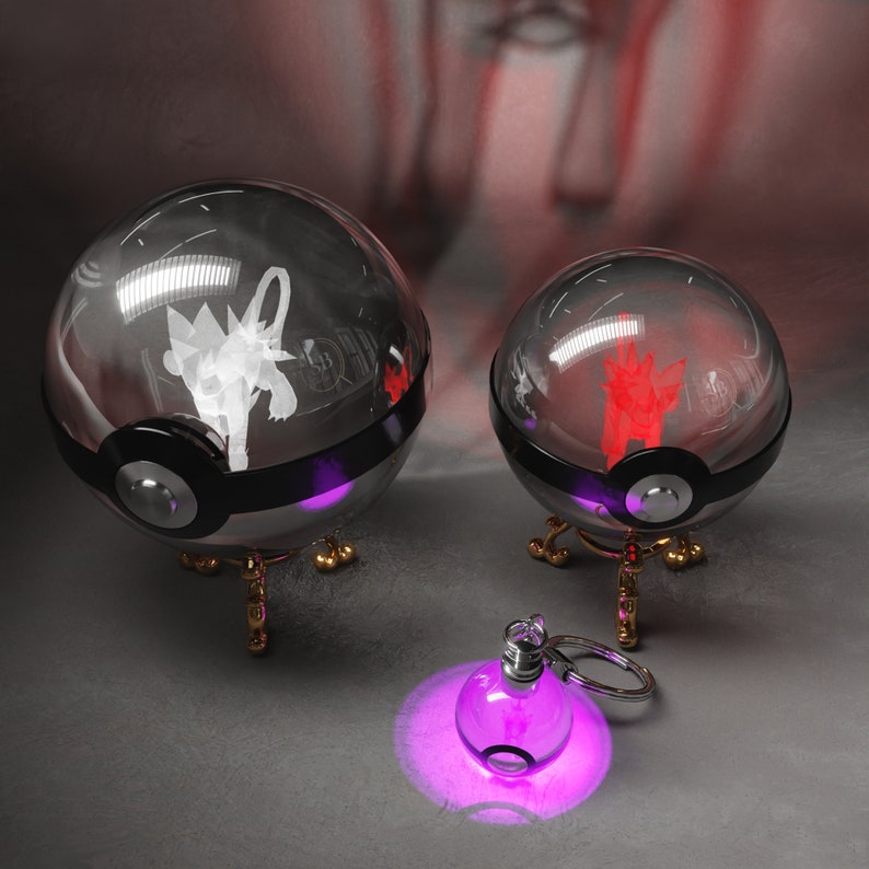 Shiny Ball Crystal Pokeball Luxray Etsy