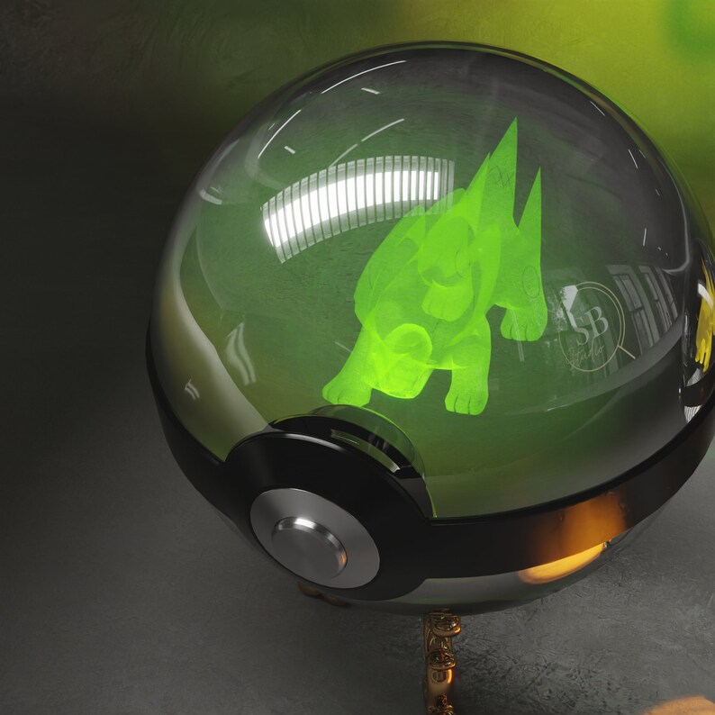 grandma gifts mothers day gift mom gift Pokemon Electrike Shiny Ball Crystal Pokeball Pokemon gifts