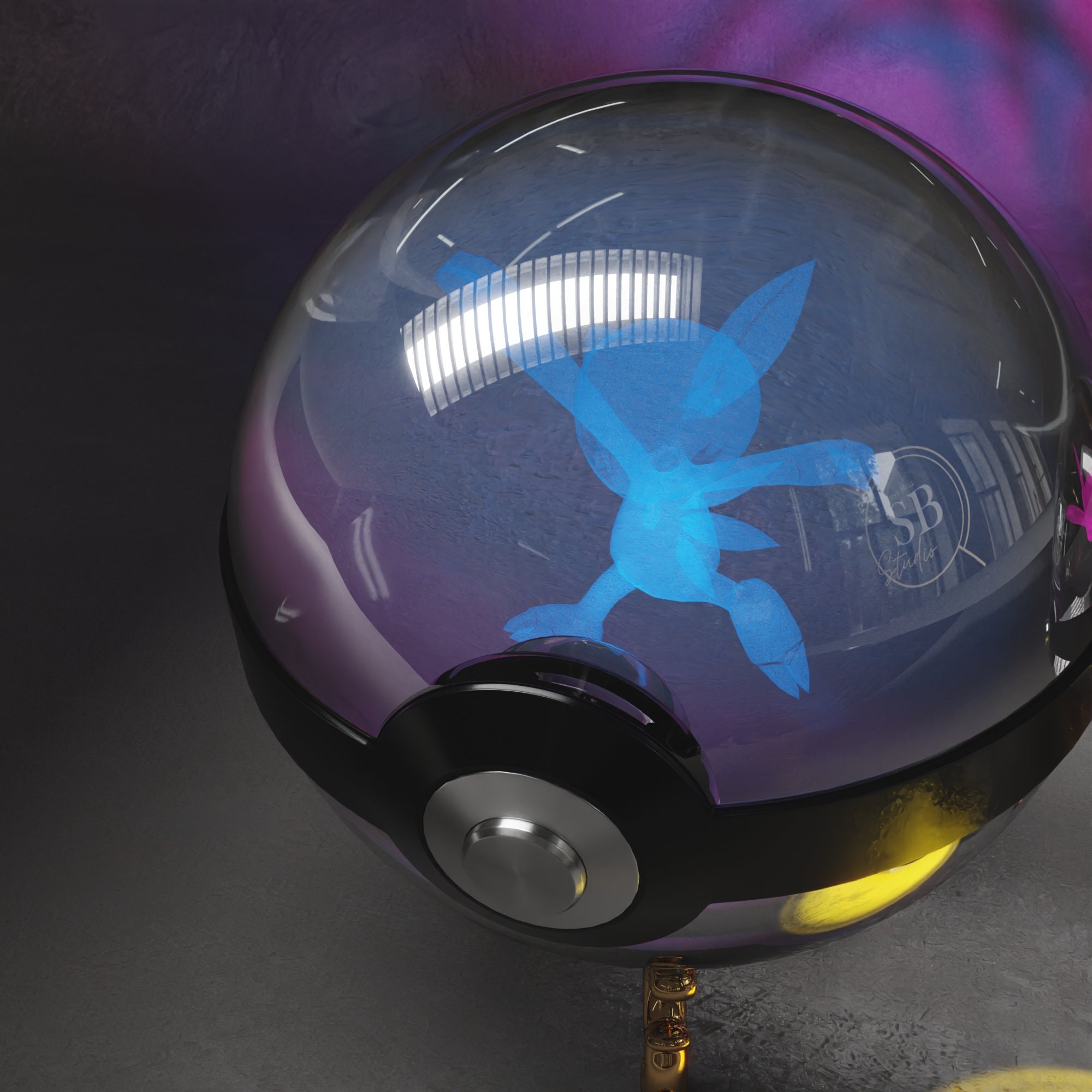 Sneasel Shiny Ball Crystal Pokeball Etsy