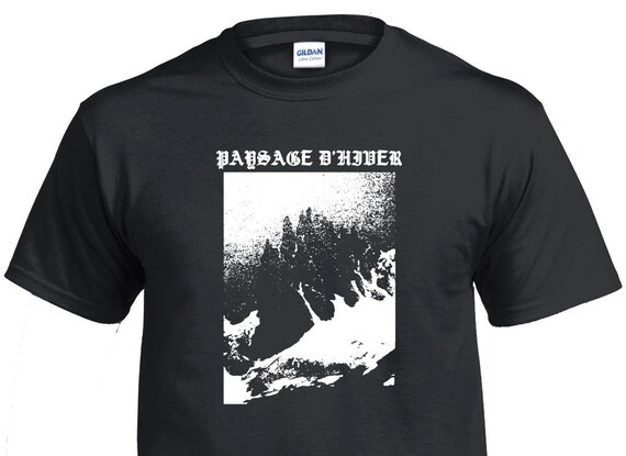 Paysage D Hiver T Shirt Black Metal Etsy Paysage D Hiver T Shirt Black Metal Etsy