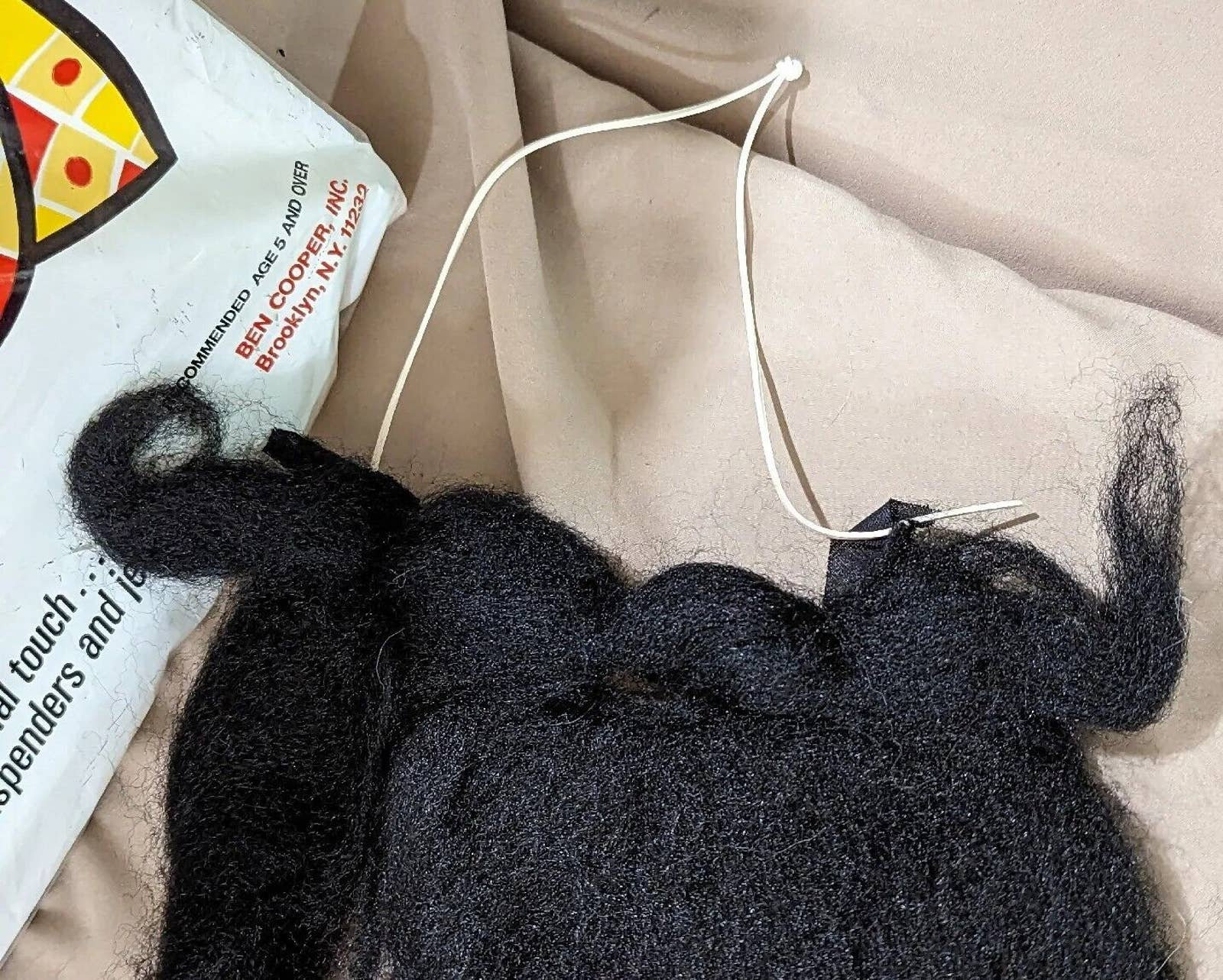 Vintage Ben Cooper Hillbilly Costume With Beard, Hat and Corn Cob Pipe