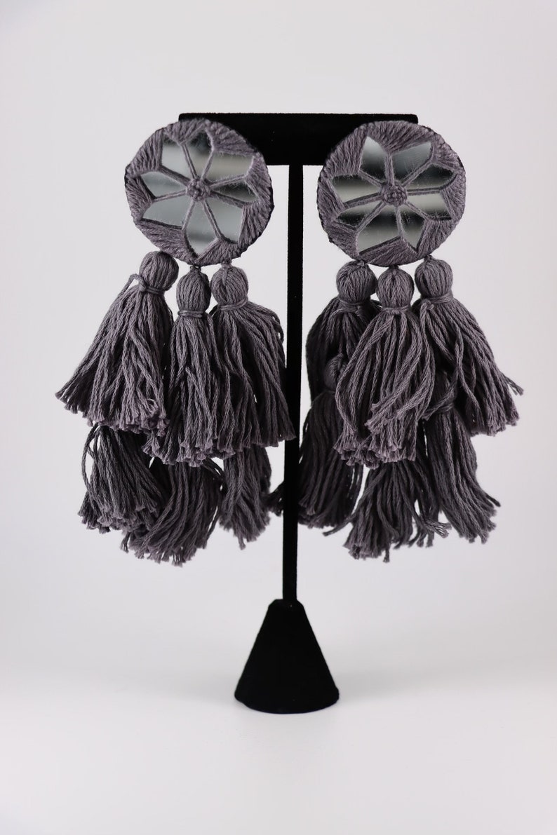 Unique Bohemian Handmade Tassel Drop Earrings |Indian Jewelry Earrings Ethnic Earrings Festive Occasion Earrings for WomenGirls