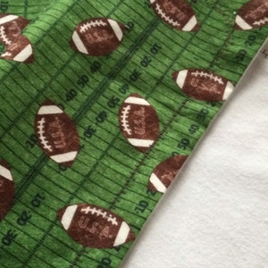 Football Flannel Blanket: Embroidered Edges, Game Day Blanket (40x40)