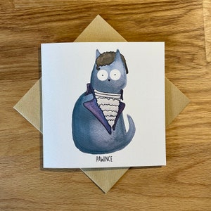 Carte d'anniversaire drôle de chat, carte drôle de chat, Pawince.