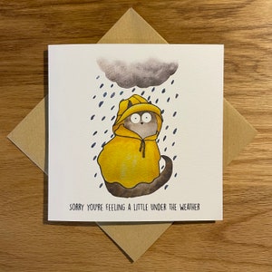 Carte de rétablissement, carte de mauvaise humeur, carte de chat.