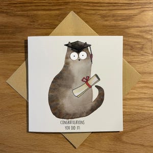Carte de remise des diplômes, carte de remise des diplômes chat, carte de remise des diplômes drôle