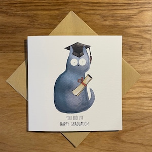 Graduation Card, Cat Graduation Card, Funny Graduation Card