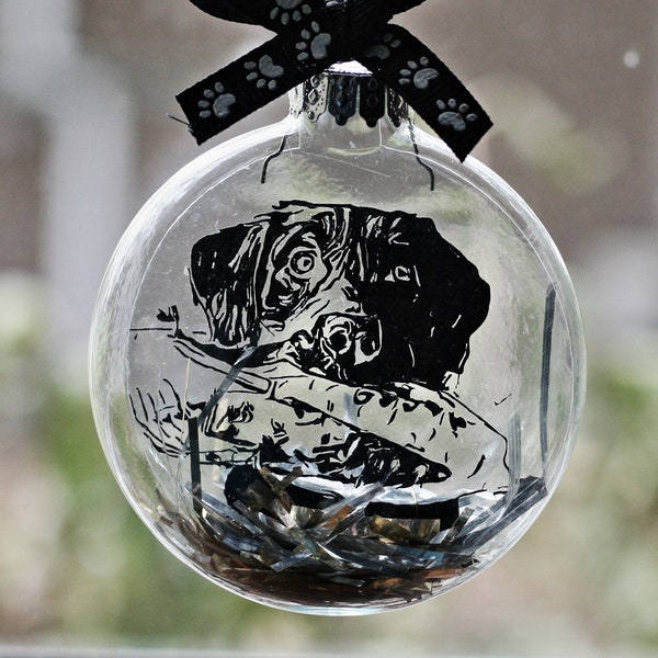 Personalized from Photo Dog Pet Glass Disc Ornament - Personalized Dog Pet Ornament from pic - Custom Dog Floating Ornament from Your Pic