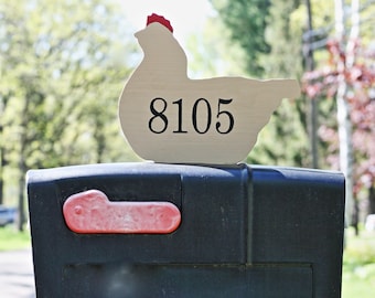 Custom Personalized Animal Cutout Silhouette Mailbox Sign Topper or Hanging Sign  - Over the Top - Hand Cut - Hand Painted - Waterproofed