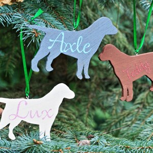 Custom Personalized Dog Pet Wood Ornament Silhouette With or Without Name - Labrador - Basset hound - Bulldog - Pug - Your Breed - Any Breed