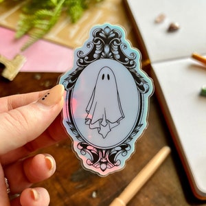 Holo-Glow In The Dark Ghost-Vinyl-Aufkleber | Laptop Aufkleber | Planer Aufkleber | Becher Aufkleber | Vinyl-Aufkleber | Wasserfest