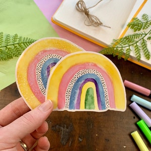 Rainbow Vinyl Sticker, Holo glitter, Holographic, Laptop Decal, Planner Sticker, Tumbler Decal, Vinyl Decal