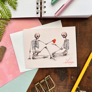 Siempre. Tarjeta / The Lovely Bones / Tarjeta de San Valentín / Tarjeta de aniversario / Tarjeta de felicitación / Papelería / Amor