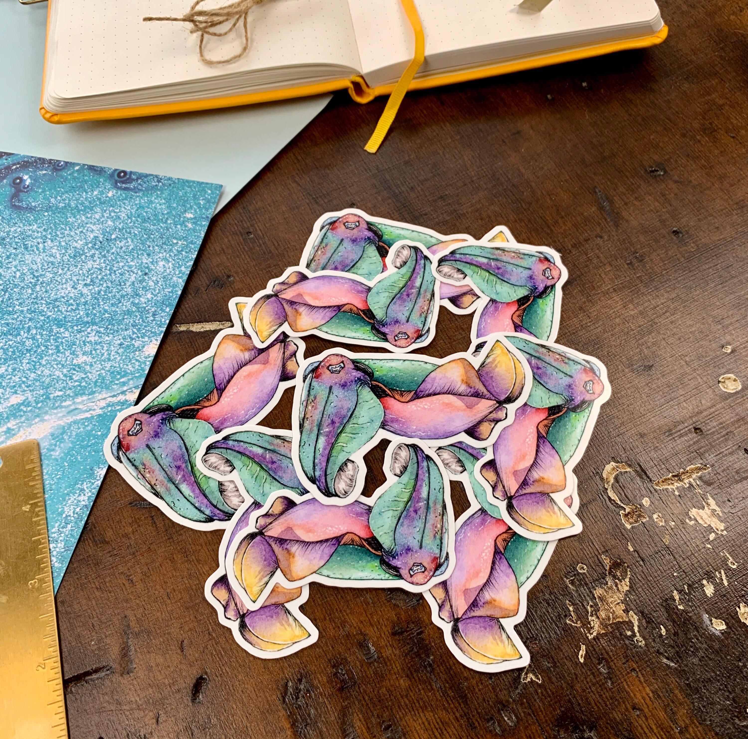 Cuttlefish Vinyl Sticker, Fish Sticker, Marine Life, Cephalopod, Laptop ...