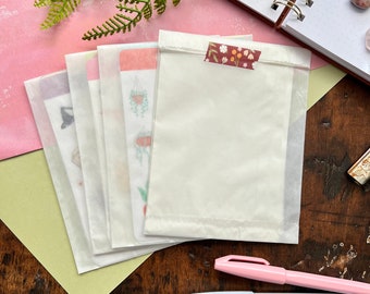 Paquete sorpresa de hojas de pegatinas / Paquete de 5 / Pegatinas para agendas / Pegatinas para bullet journal / Pegatinas para journaling