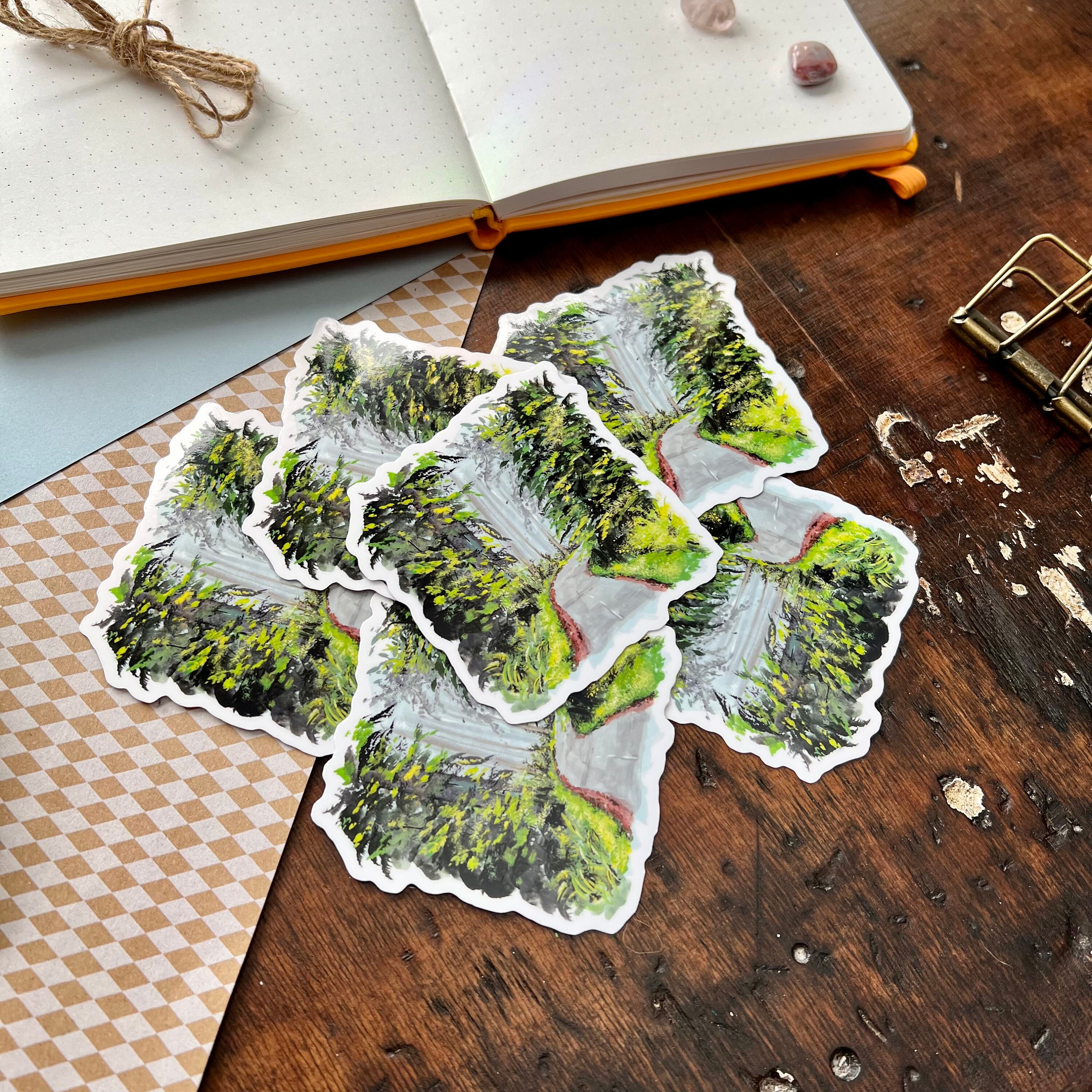 Tree Stickers Forest Vinyl Sticker | Trees | Landscape | Laptop Decal | Planner ...